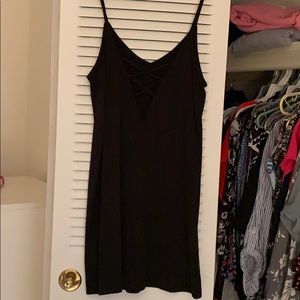 Black a line dress